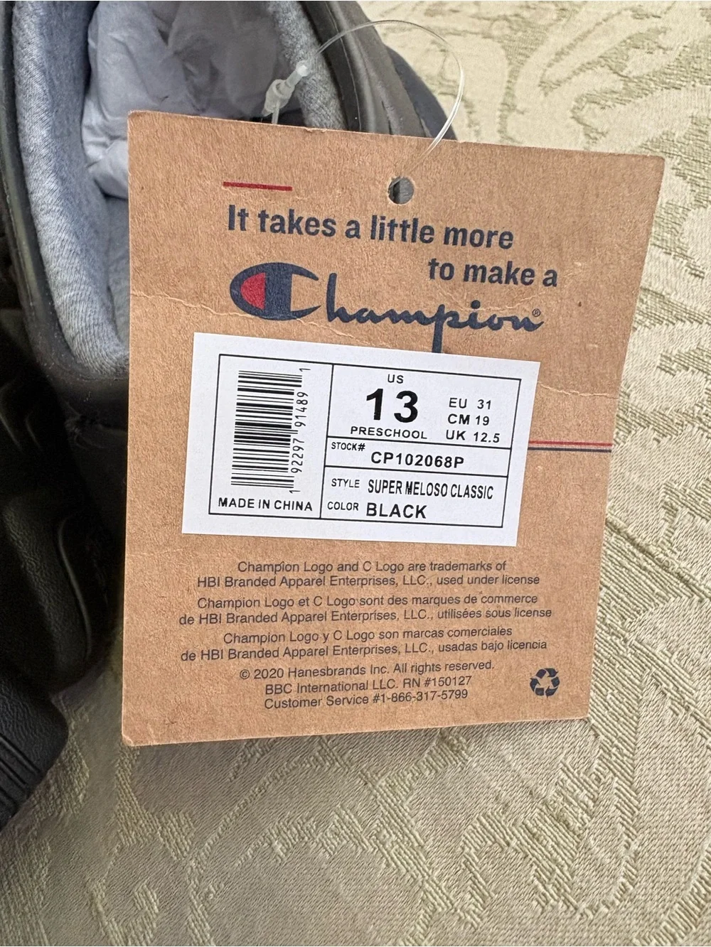 Champion Kids Black Logo Clog Mules with Red & Blue Accent